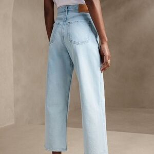 Jeans - Banana Republic Ultra High Waist Wide Leg Cropped in Deep Blue #884518